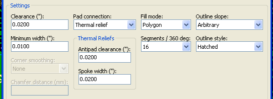 Pcbnew zone filling options