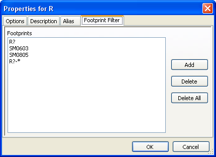 Footprint filter in Eeschema