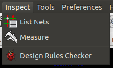 Pcbnew inspect menu