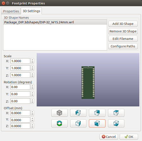 Modedit module 3d options