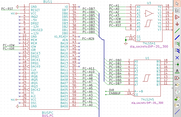 Example schematic with buses