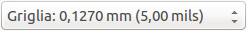 Pcbnew grid size dropdown