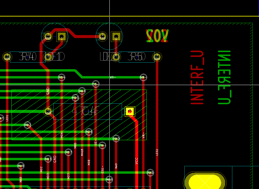 Pcbnew zone priority example