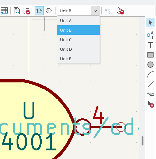 Selecting a symbol unit