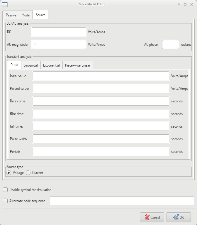 Source model editor tab