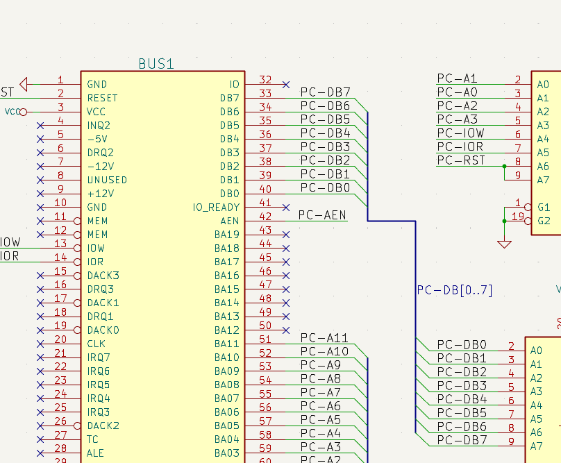 Example schematic with buses