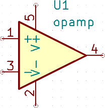 Simbolo generico di amplificatore operazionale