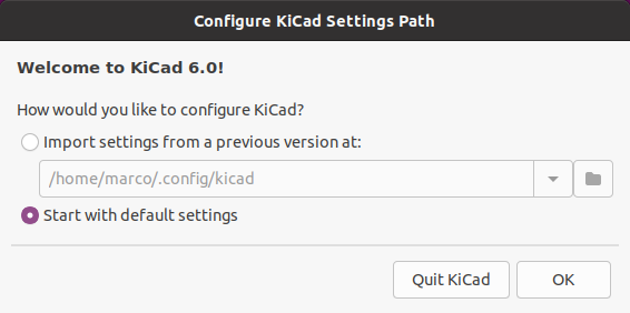 configure settings