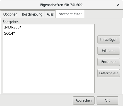 Footprint filters