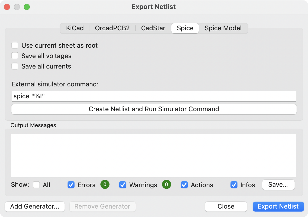 Spice netlist export