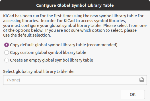 Konfiguration der globalen Symbolbibliothekstabelle