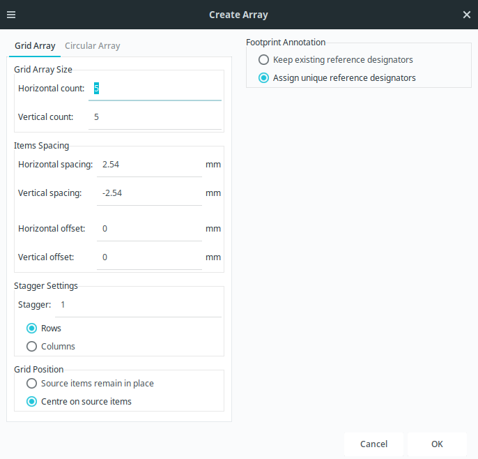 create array grid