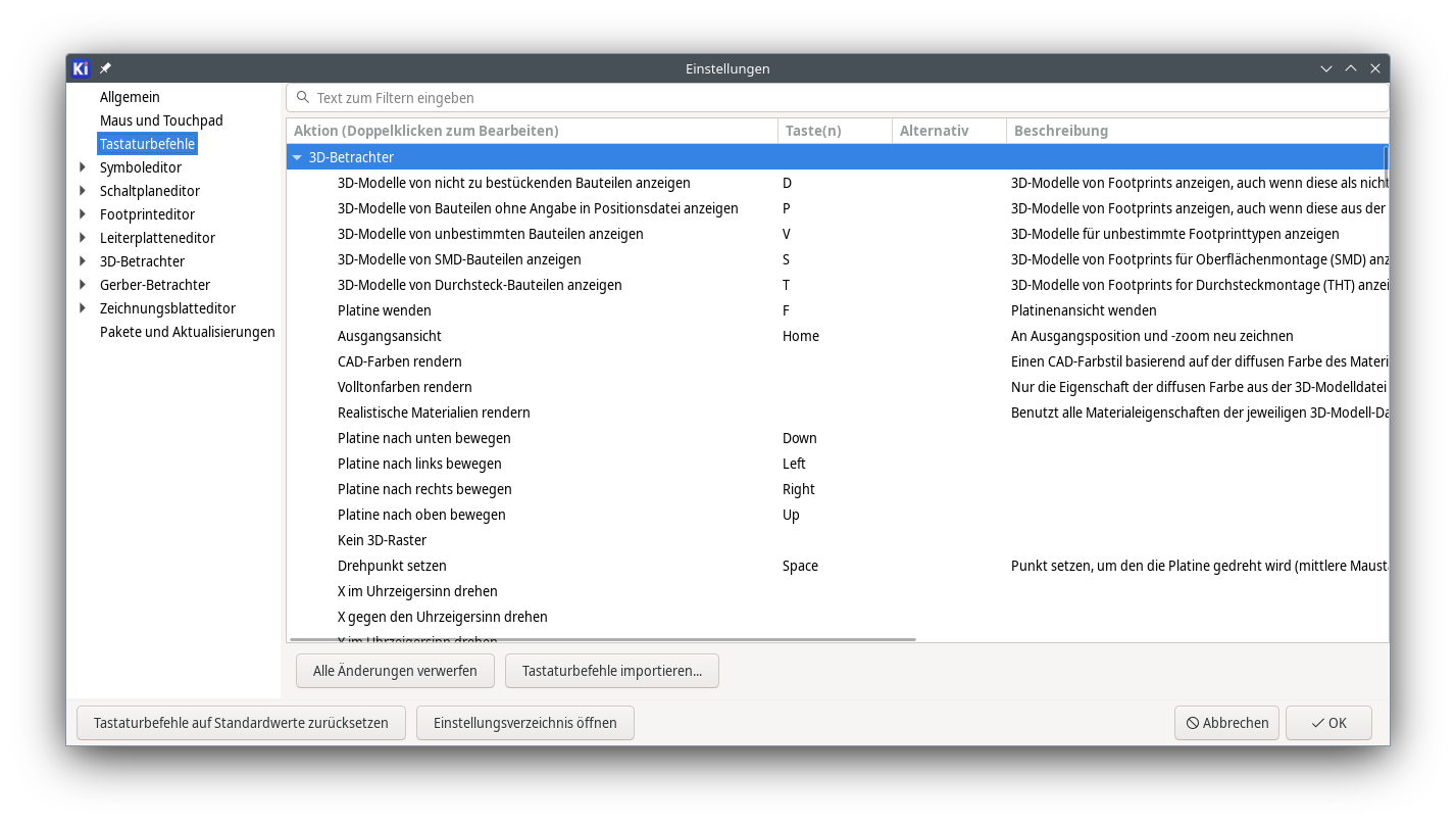 preferences hotkeys