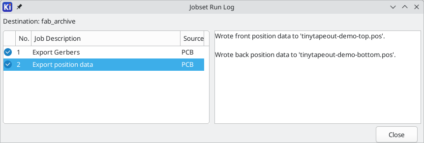 jobset run log