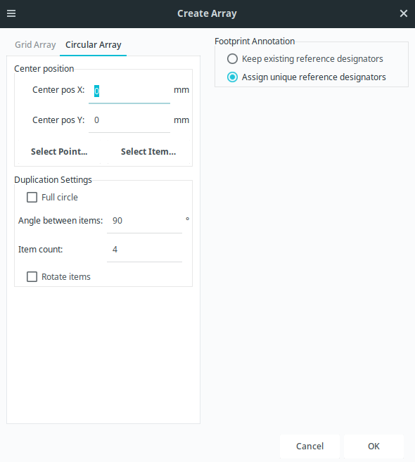 create array circular